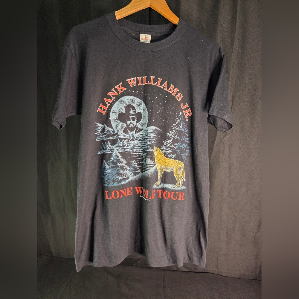 Vintage Hank Williams Jr Lone Wolf Tour Large
